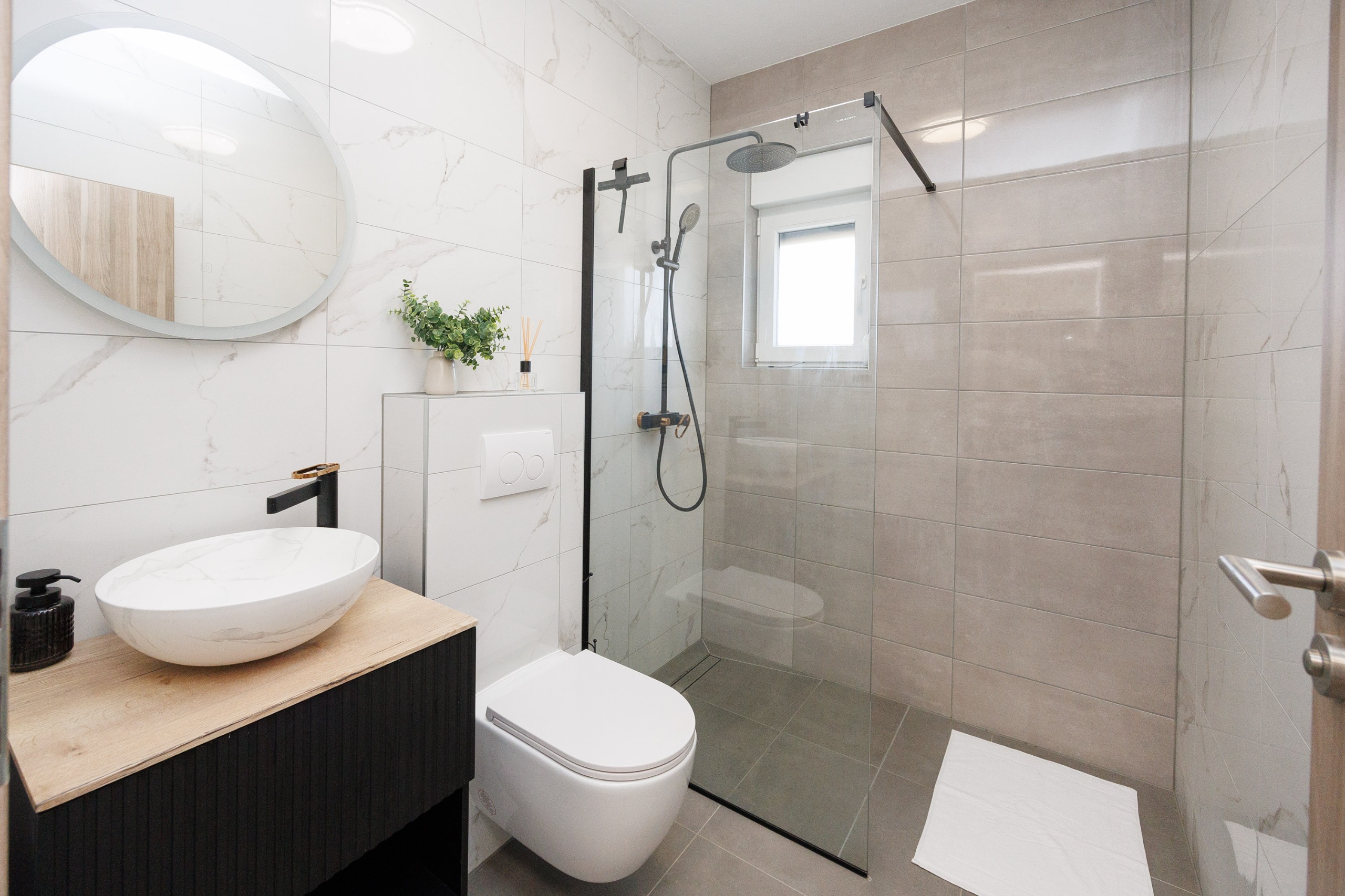 Bathroom with walk-in shower