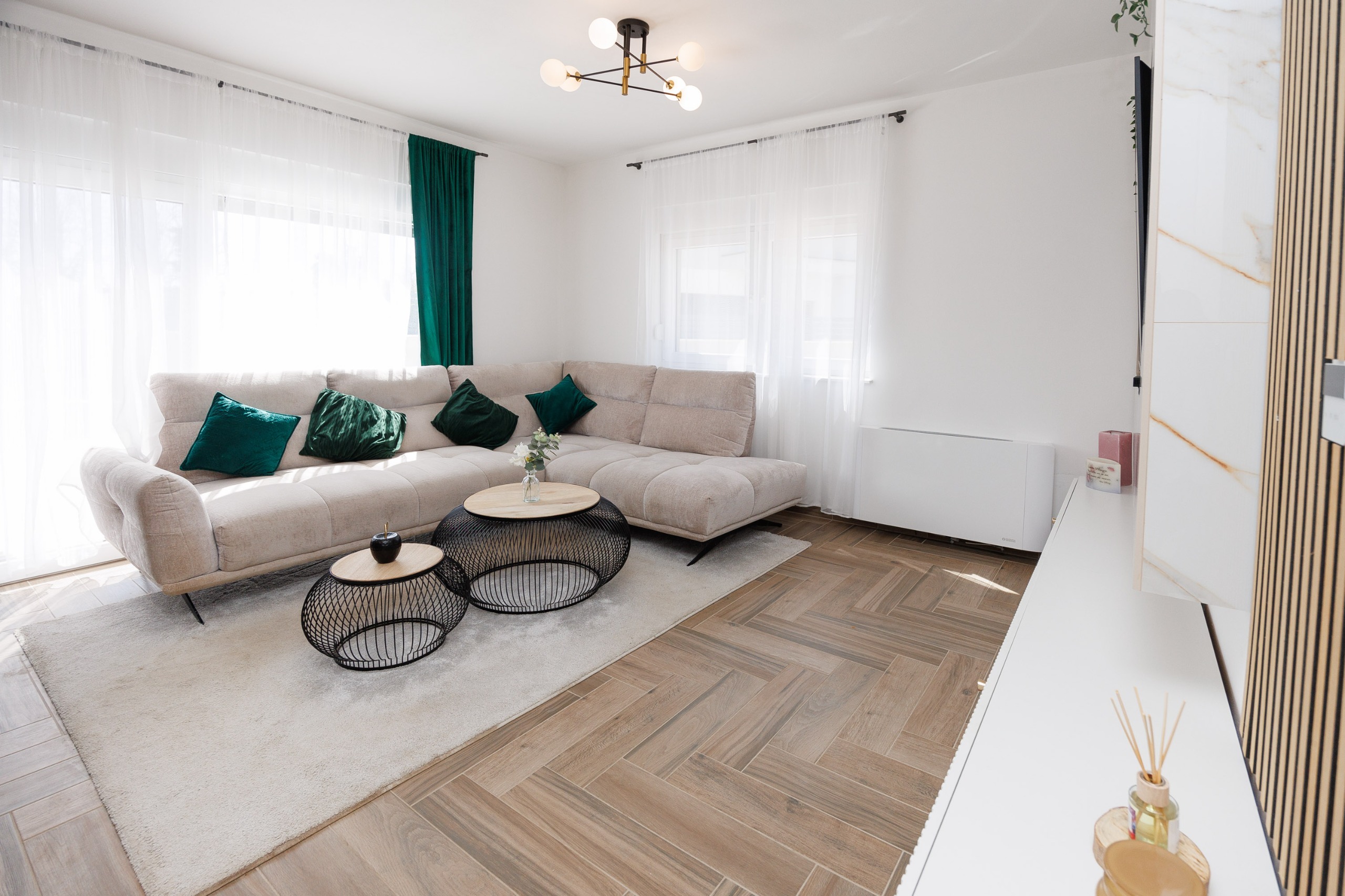 Living room with sectional sofa